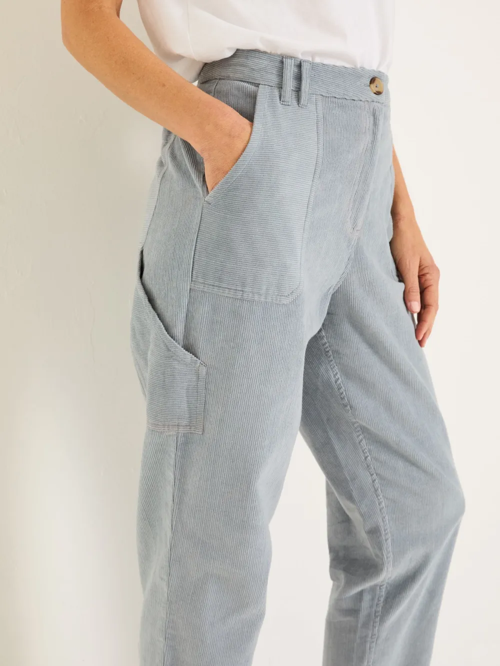 Pale Blue Cord Trousers