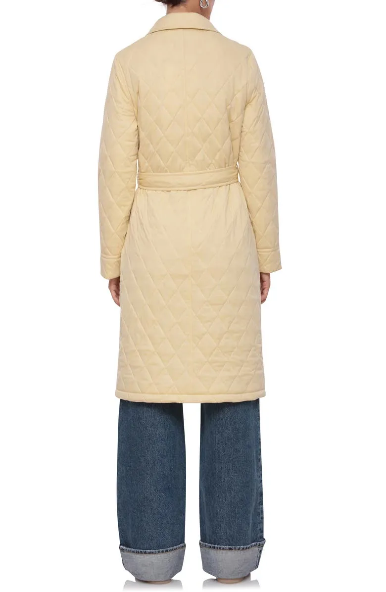 Tie Waist Quilted Jacket