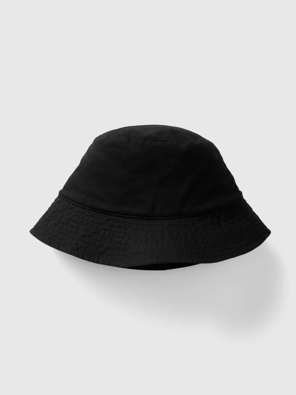 Simple Black Cotton Bucket Hat