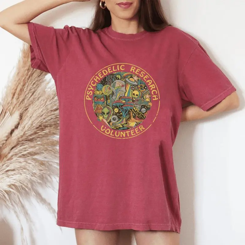 Psychedelic Mushroom Psychedelic Research Volunr Women's Oversized Comfort T-Shirt