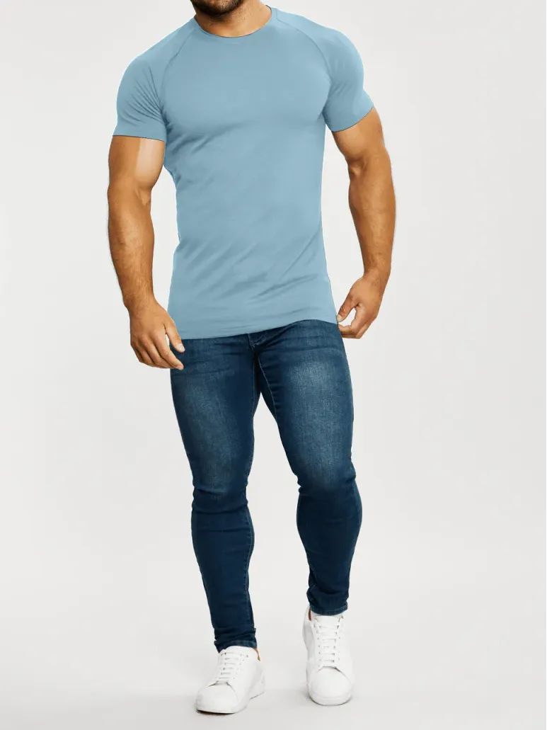 Men's Soft  Leisure Blue & White 5-Pack