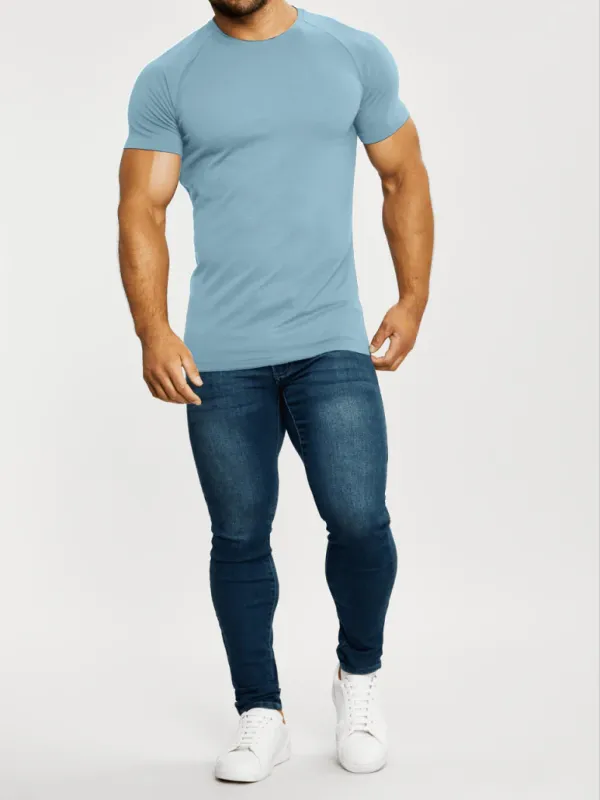 Men's Soft  Leisure Blue & White 5-Pack