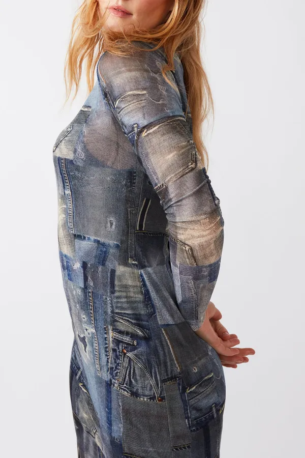 Subtle Dress Denim Multi
