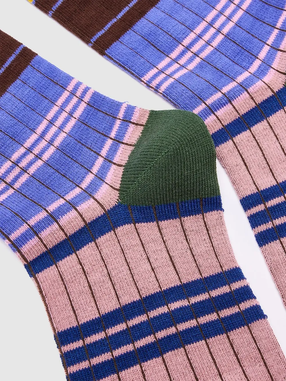 Contrast Striped Knit Socks