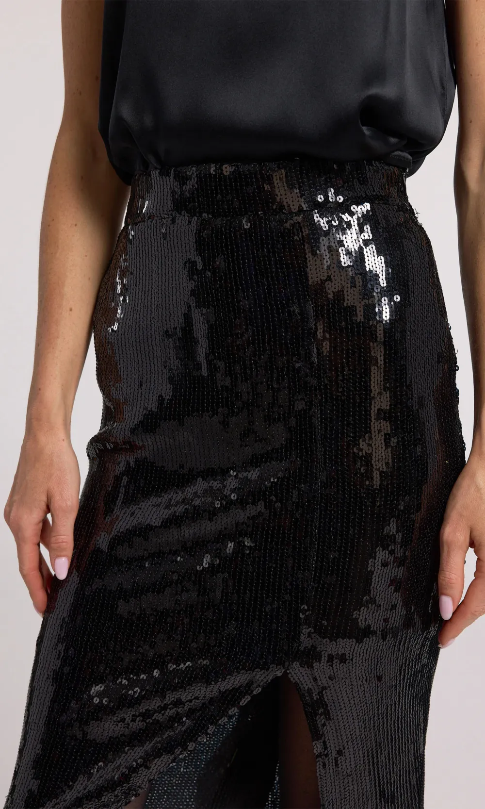 Black Sequin Skirt