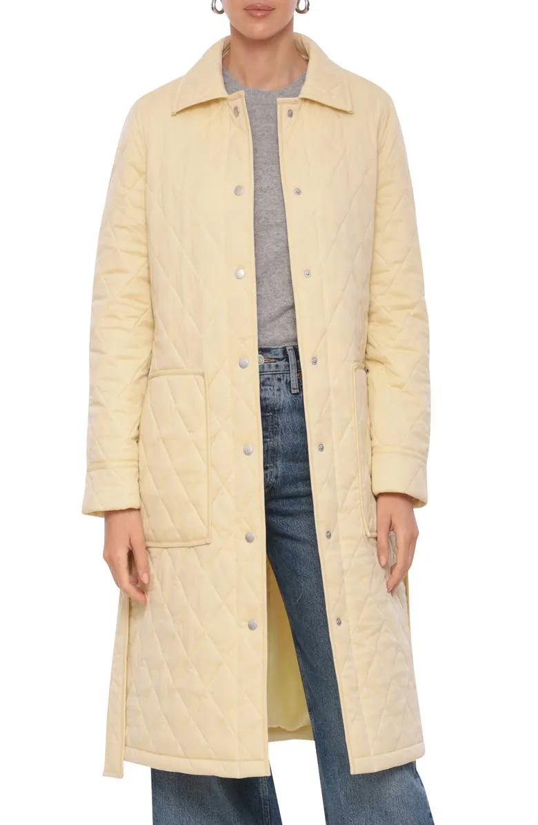 Tie Waist Quilted Jacket