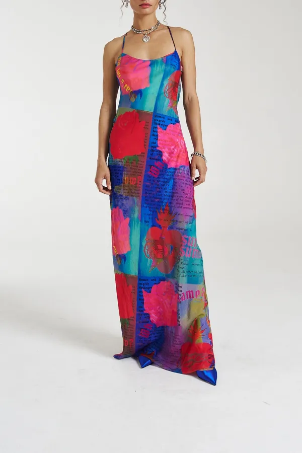 Retro Unique Color-Blocking Sexy Dress