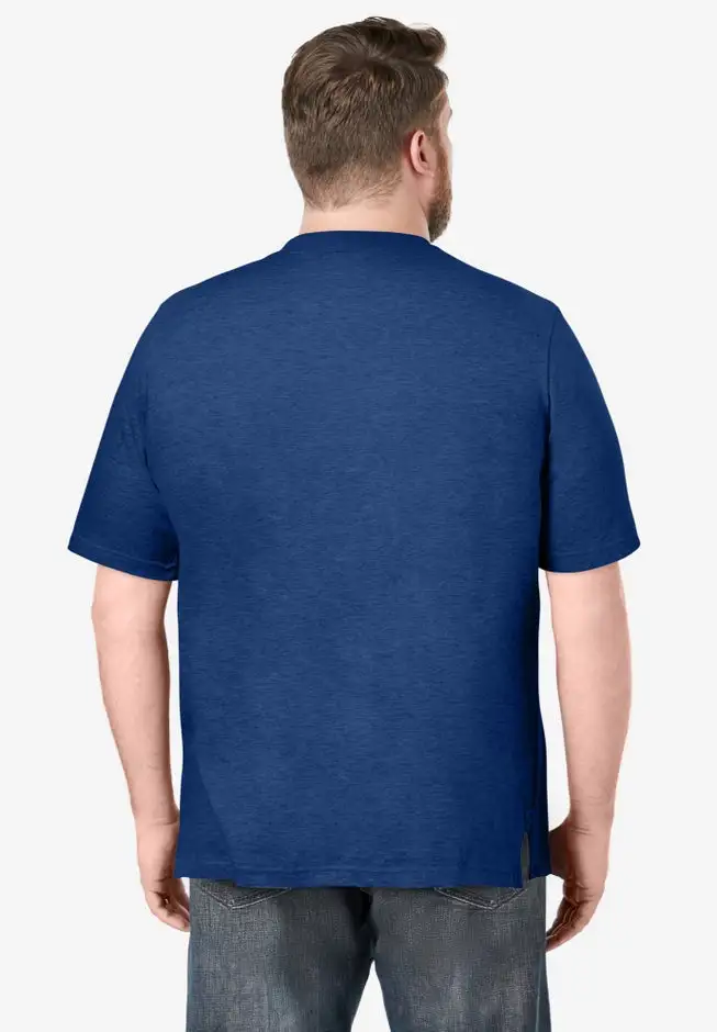 Shrink-Less Lightweight Henley T-Shirt