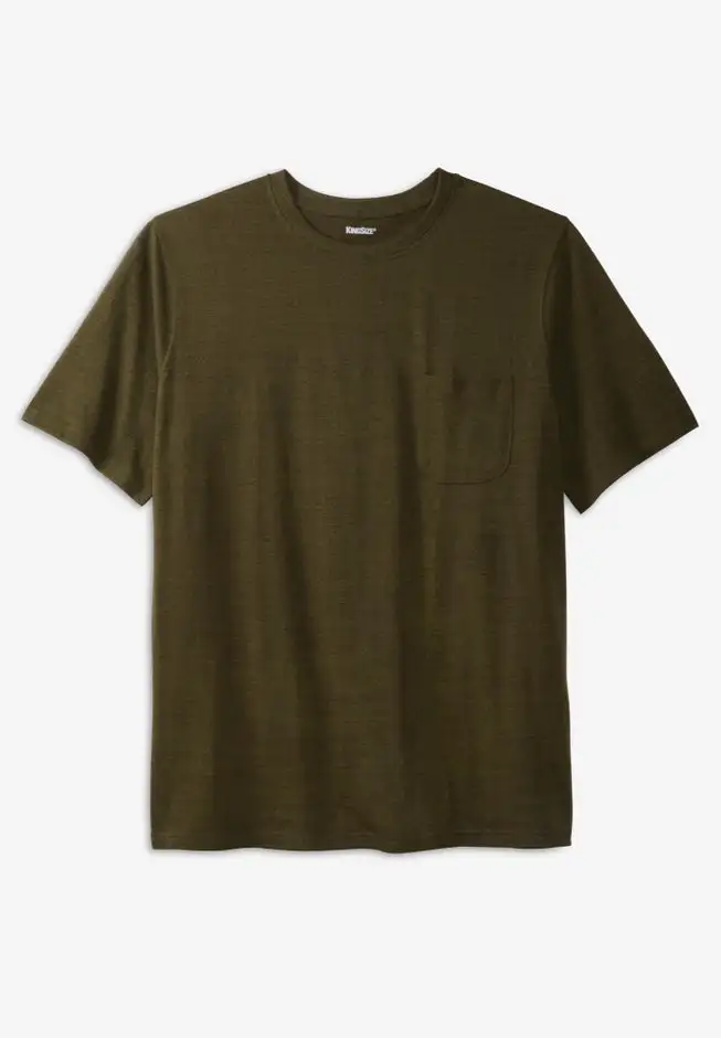 Shrink-Less Lightweight Pocket Crewneck T-Shirt