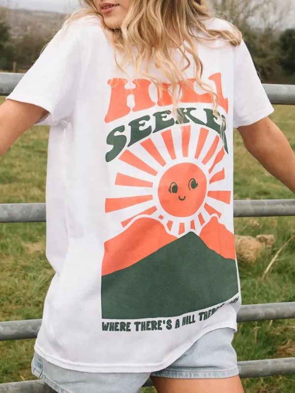 Sun And Adventure Motif Short - Sleeve Shirt