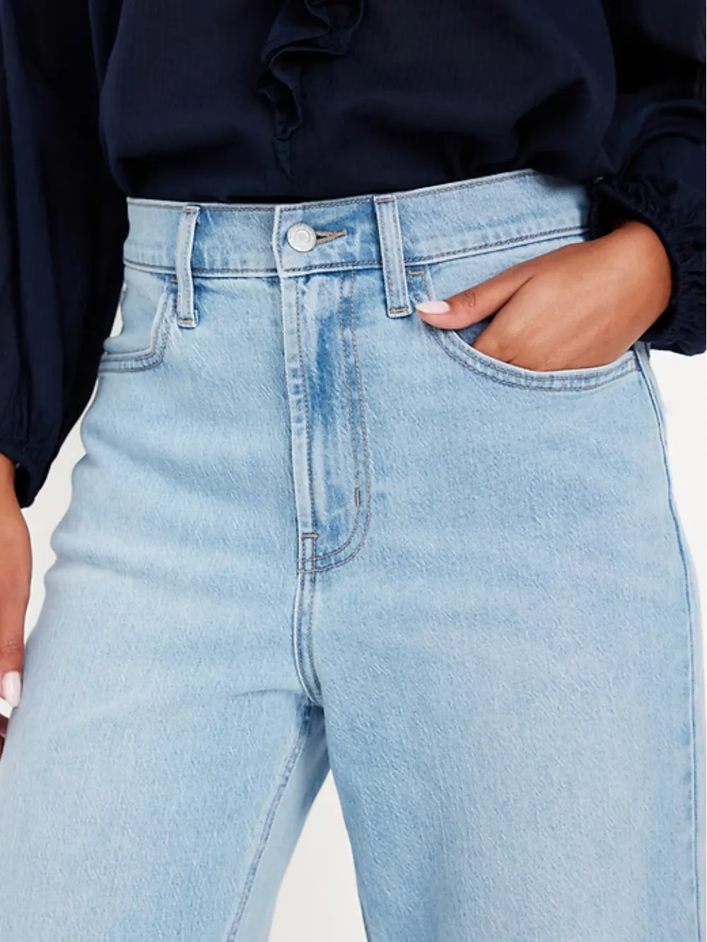 ⚡Last day Promotion🔥 Women's High-Waisted Barrel Ankle Jeans