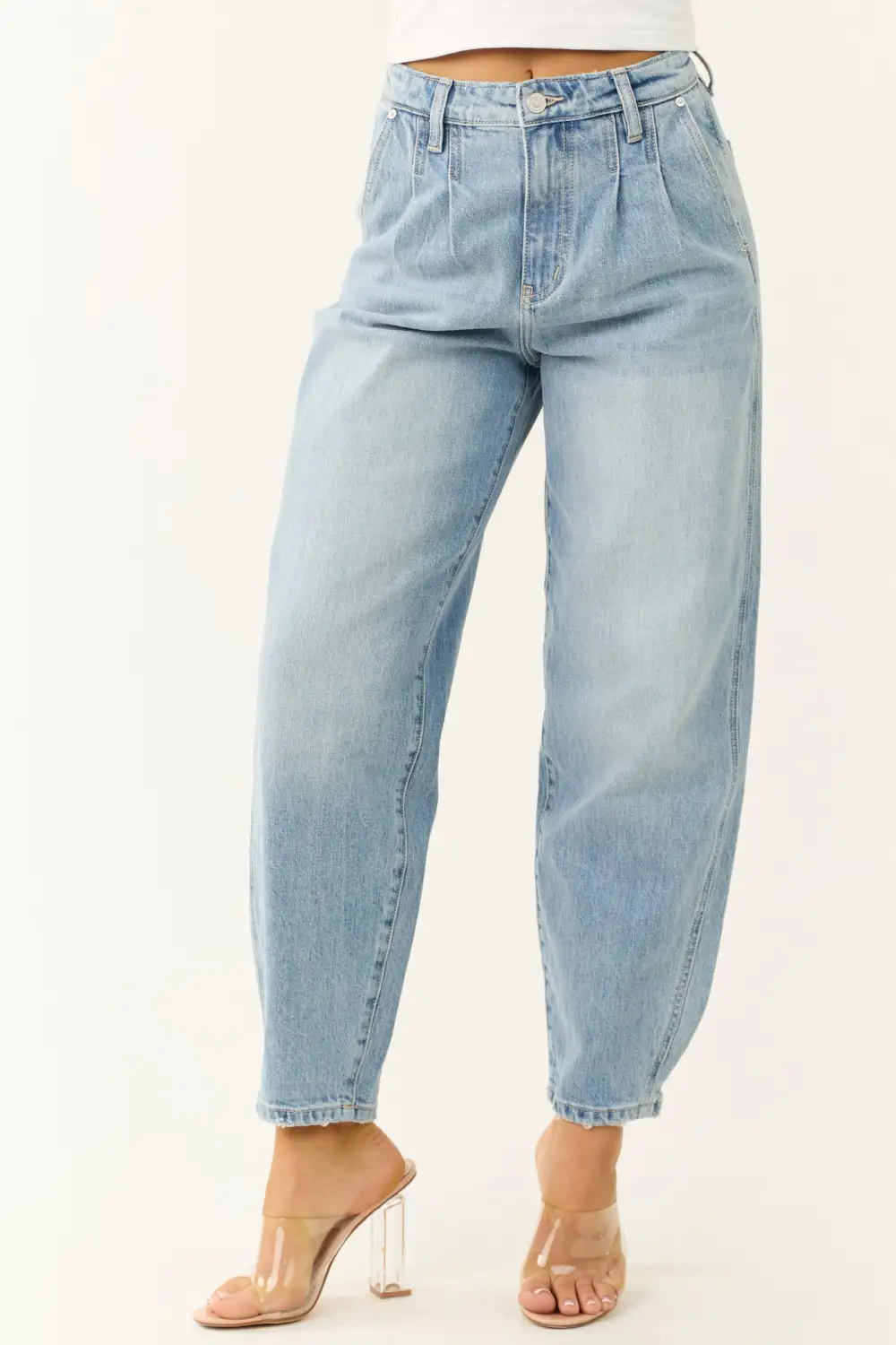 Light Wash High Rise Baggy Jeans