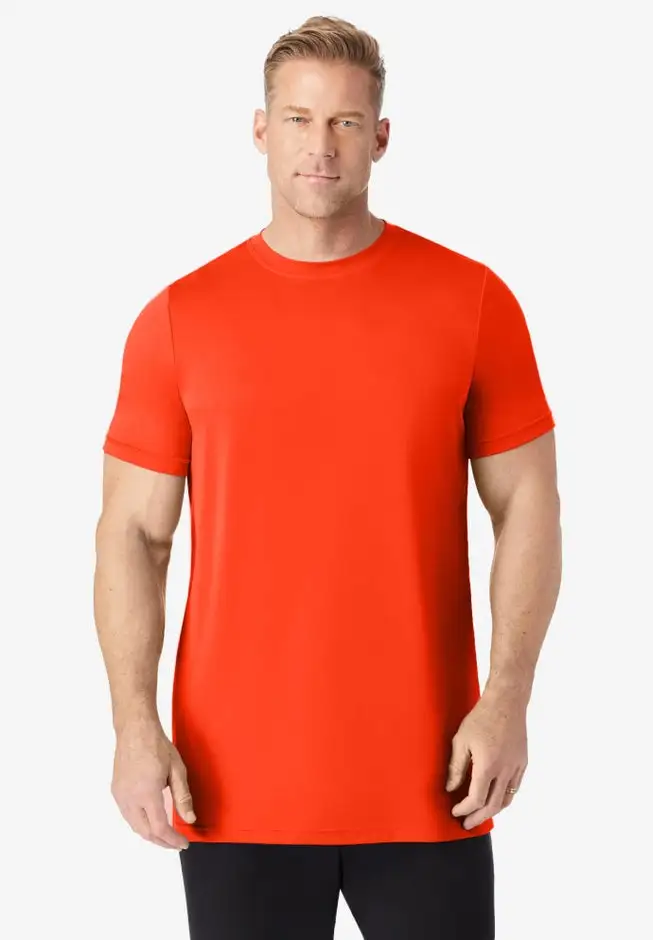 No Sweat Longer-Length Short Sleeve Crewneck Tee