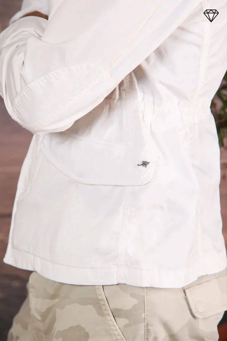 Lightweight Cotton Twill Men's White Jacket