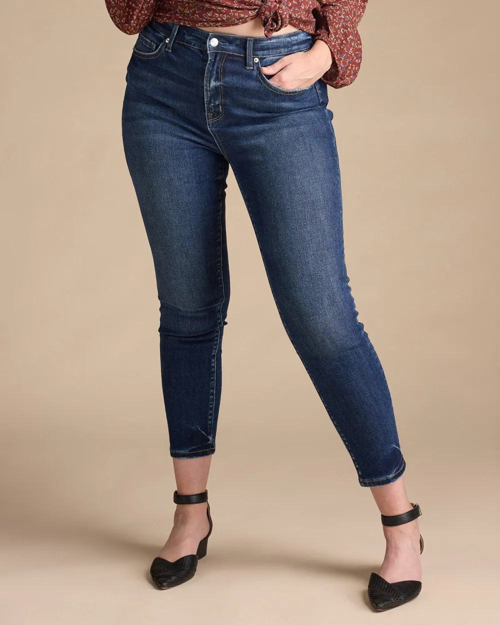 High Rise Ankle Length Skinny Jean