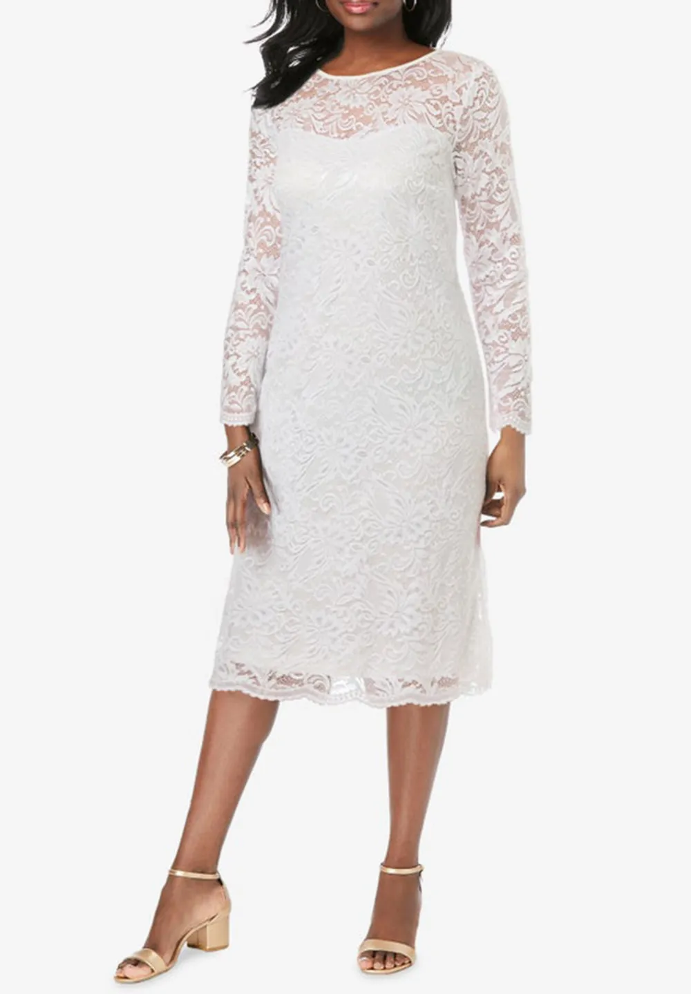 Rear Waterdrop Collar Dress