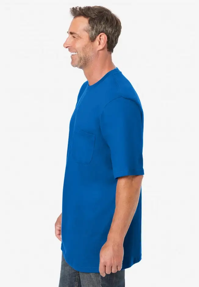 Shrink-Less Lightweight Pocket Crewneck T-Shirt