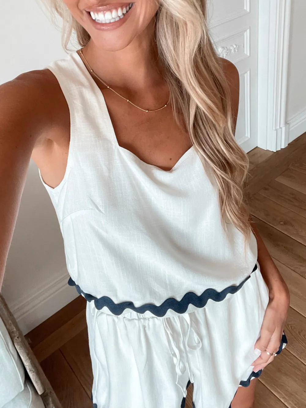 Casual Style Gingham Top