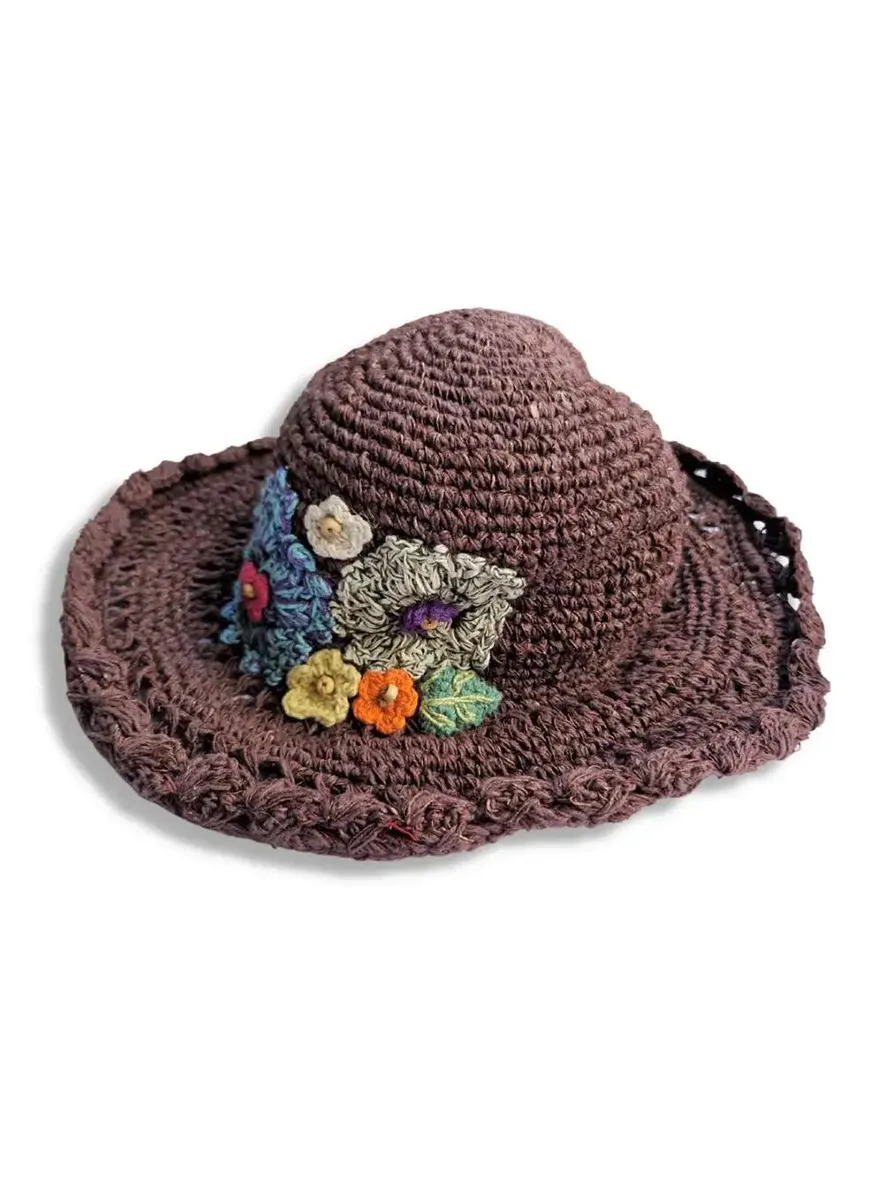 Flower Detail Sun Hat