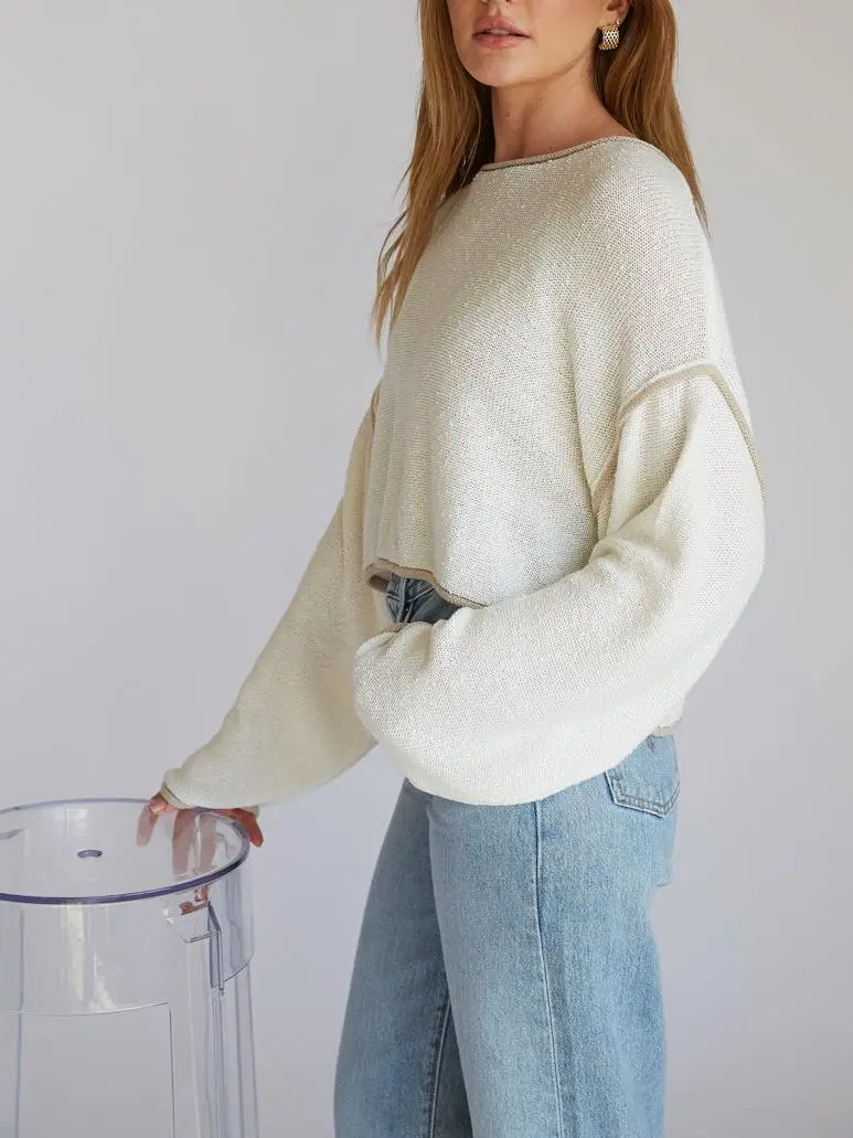 Willa Cropped Knit Sweater