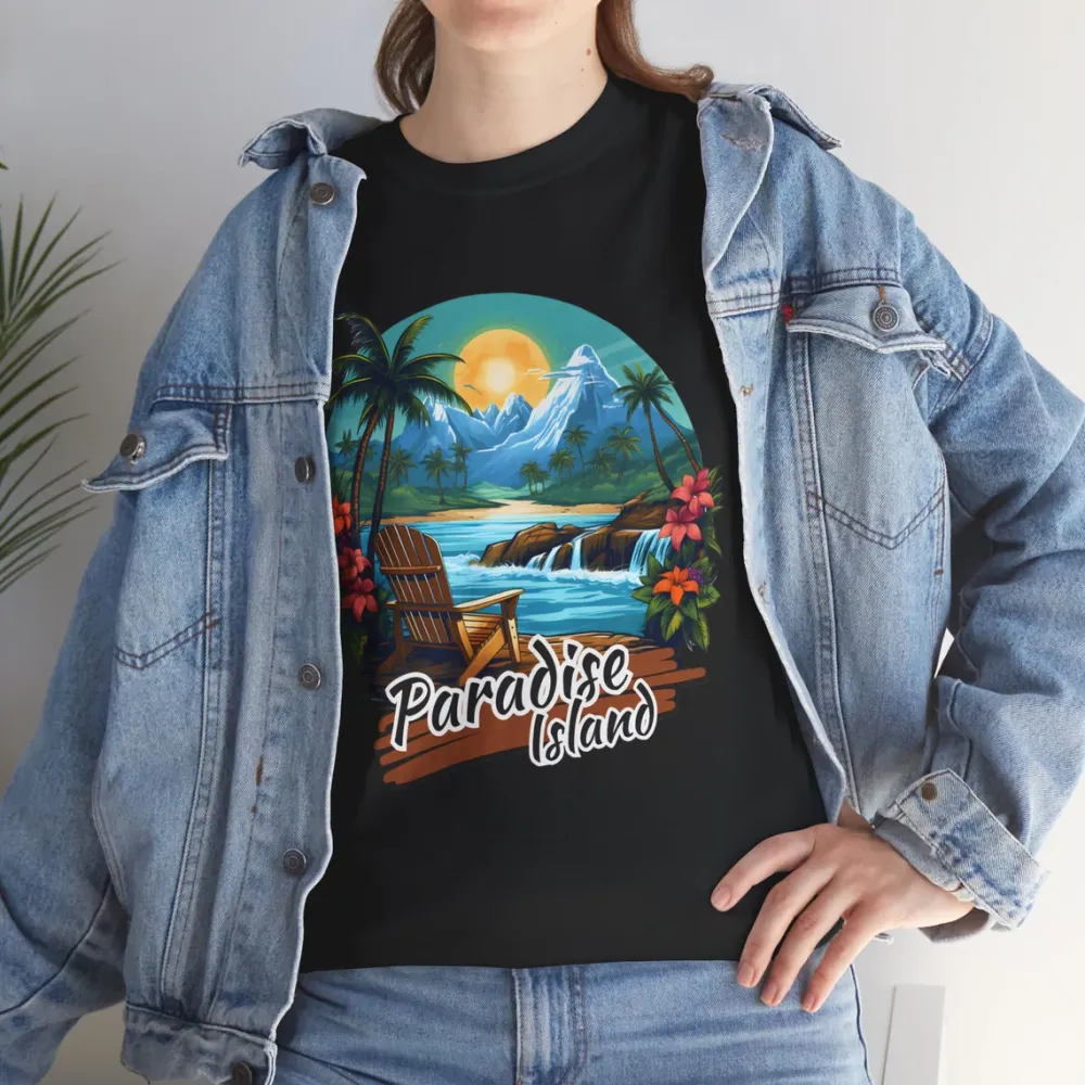 Paradise Island Scenic Graphic Tee