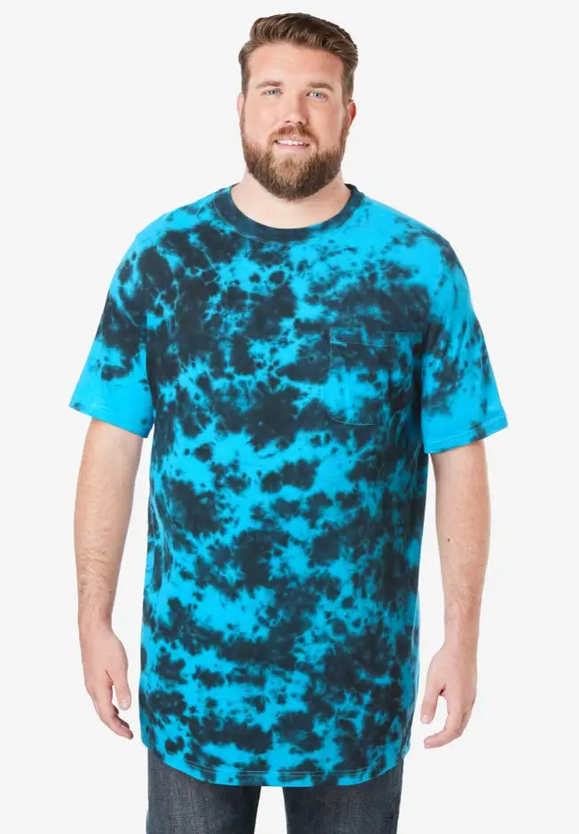 Shrink-Less Lightweight Longer-Length Crewneck Pocket T-Shirt