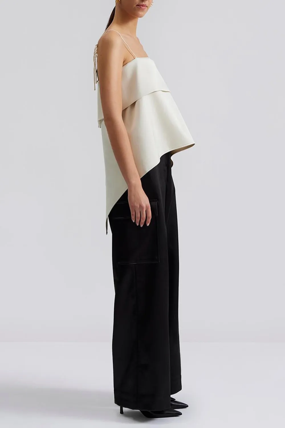 METTE TOP-Open back strappy top