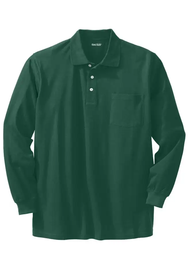 Long-Sleeve Shrink-Less™ Cotton Polo