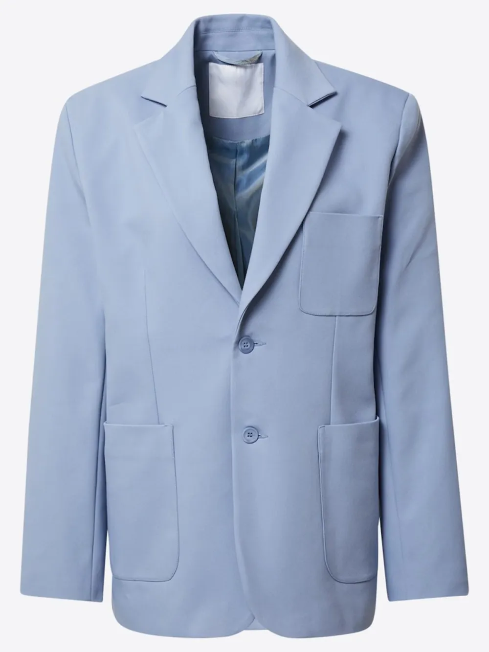 Plain Colored Lapel Collar Blazer