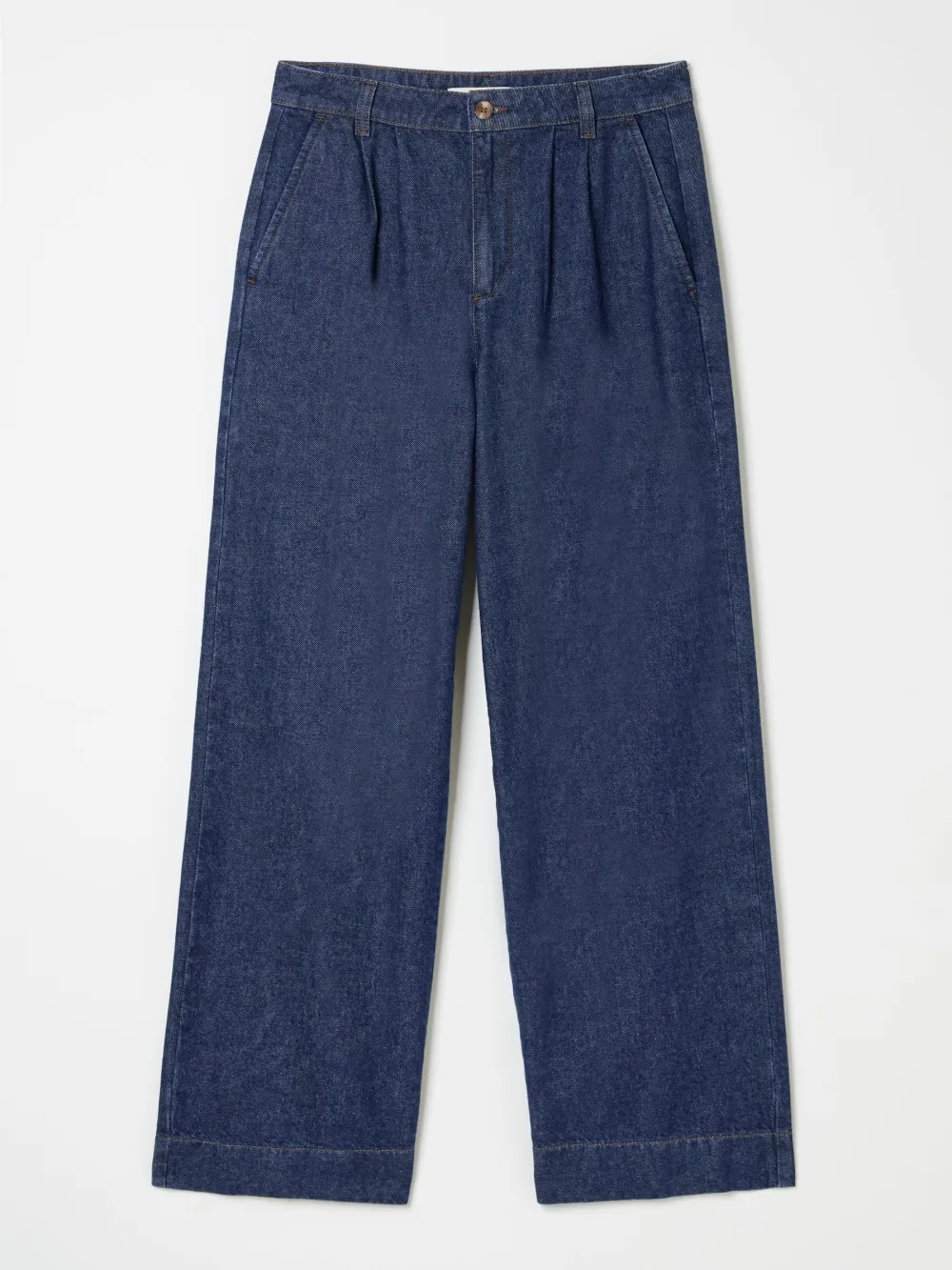 Navy Blue Wide Leg Jeans