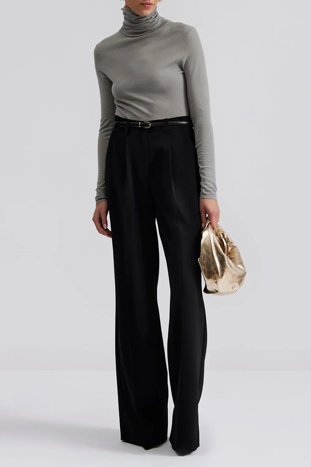 Wool Slim Fit Turtleneck Sweater