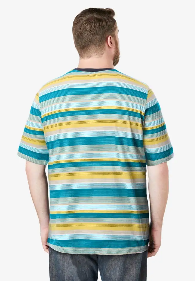 Shrink-Less Lightweight Pocket Crewneck T-Shirt