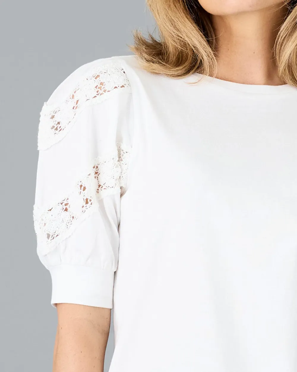 Charming White Pleaser Crochet Top