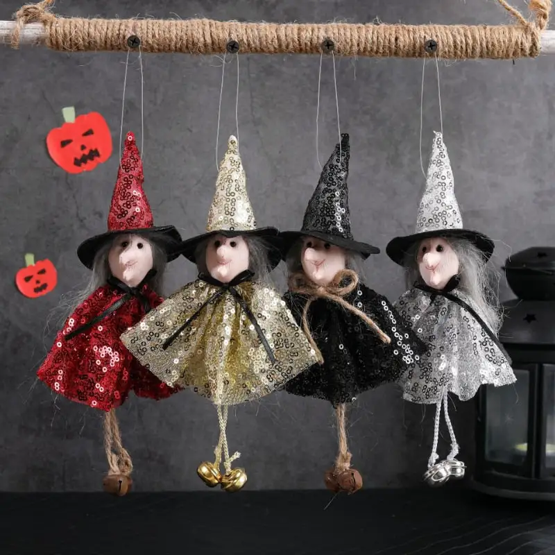 Halloween Decoration Sequins Witch Hangers Ghost House Wall Decoration Scene Layout Hanging Decoration
