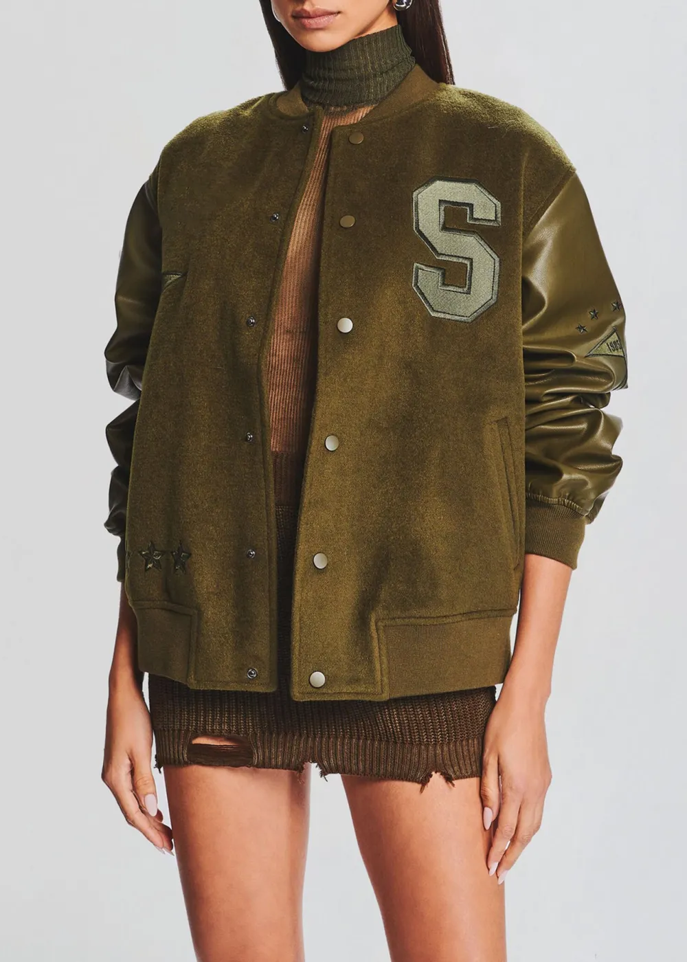 Letter Print Jacket