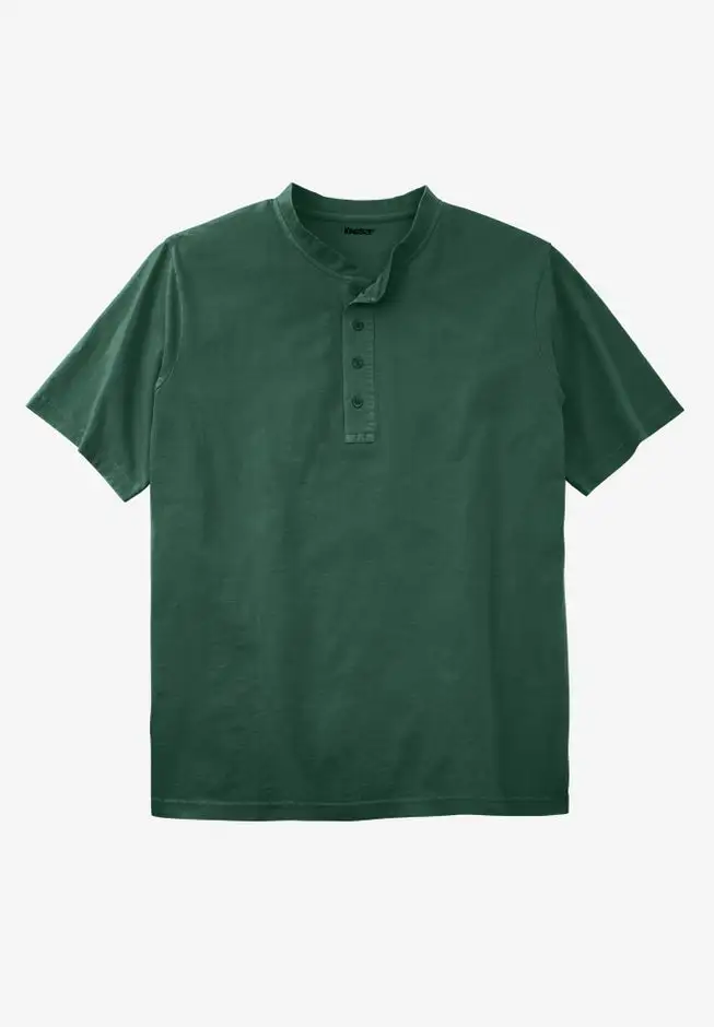 Shrink-Less Lightweight Henley T-Shirt
