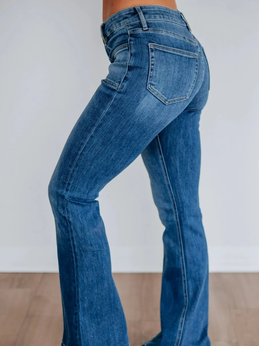 Retro Flare Jeans with Pockets