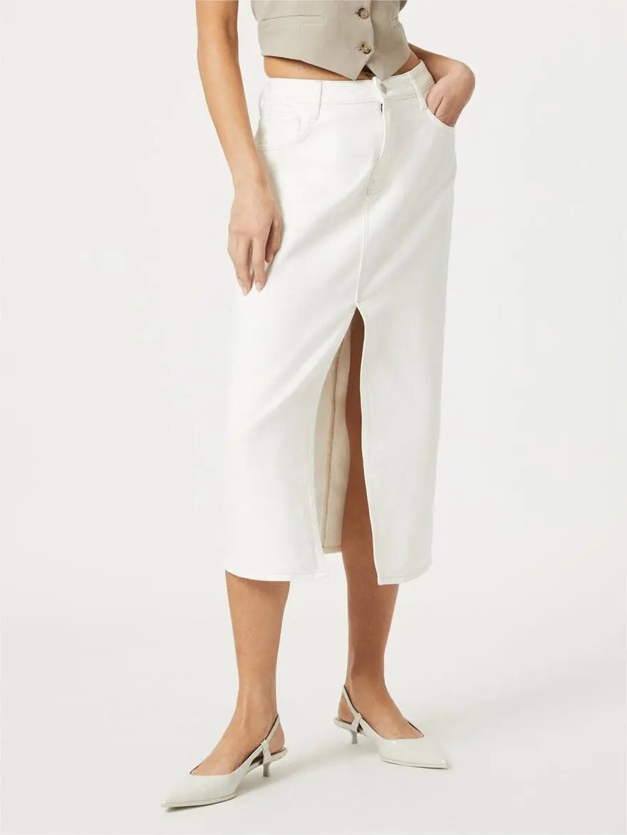 Casual Cotton Denim Skirt