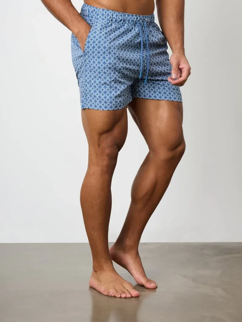 Haze Blue Leisure Daily Swim Short