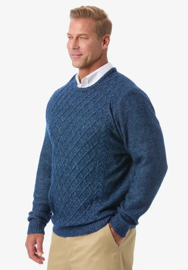Soft Cable Knit Crewneck Sweater