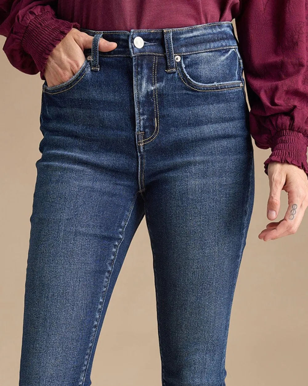 High Rise Ankle Length Skinny Jean