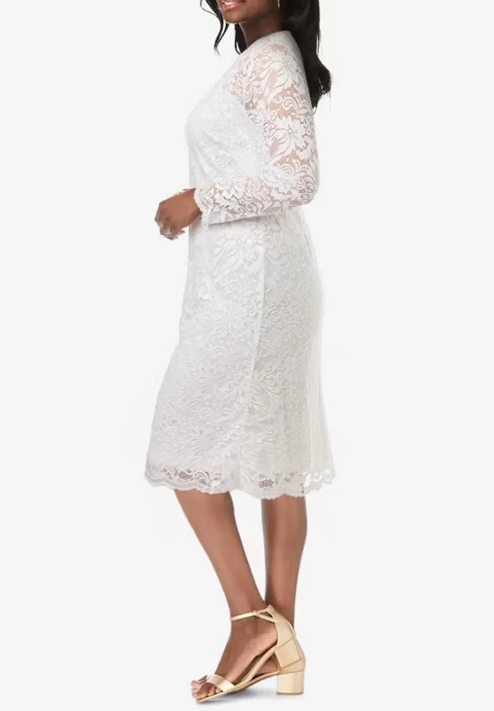 Rear Waterdrop Collar Dress