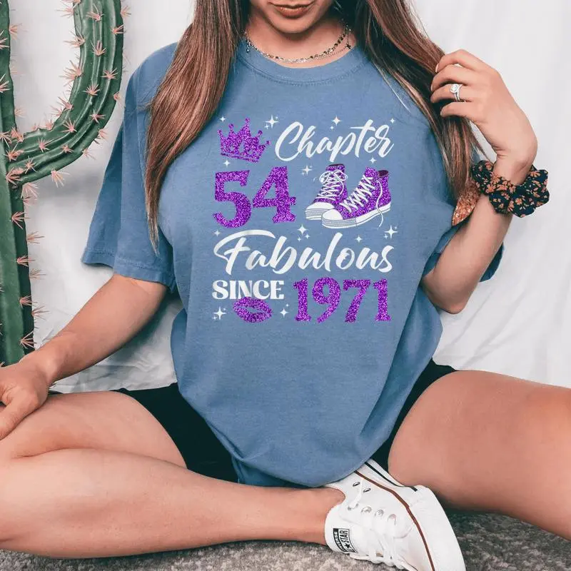 Chapter 54 Fabulous Since 1971 54Th Birthday Lady Women's Oversized Comfort T-Shirt