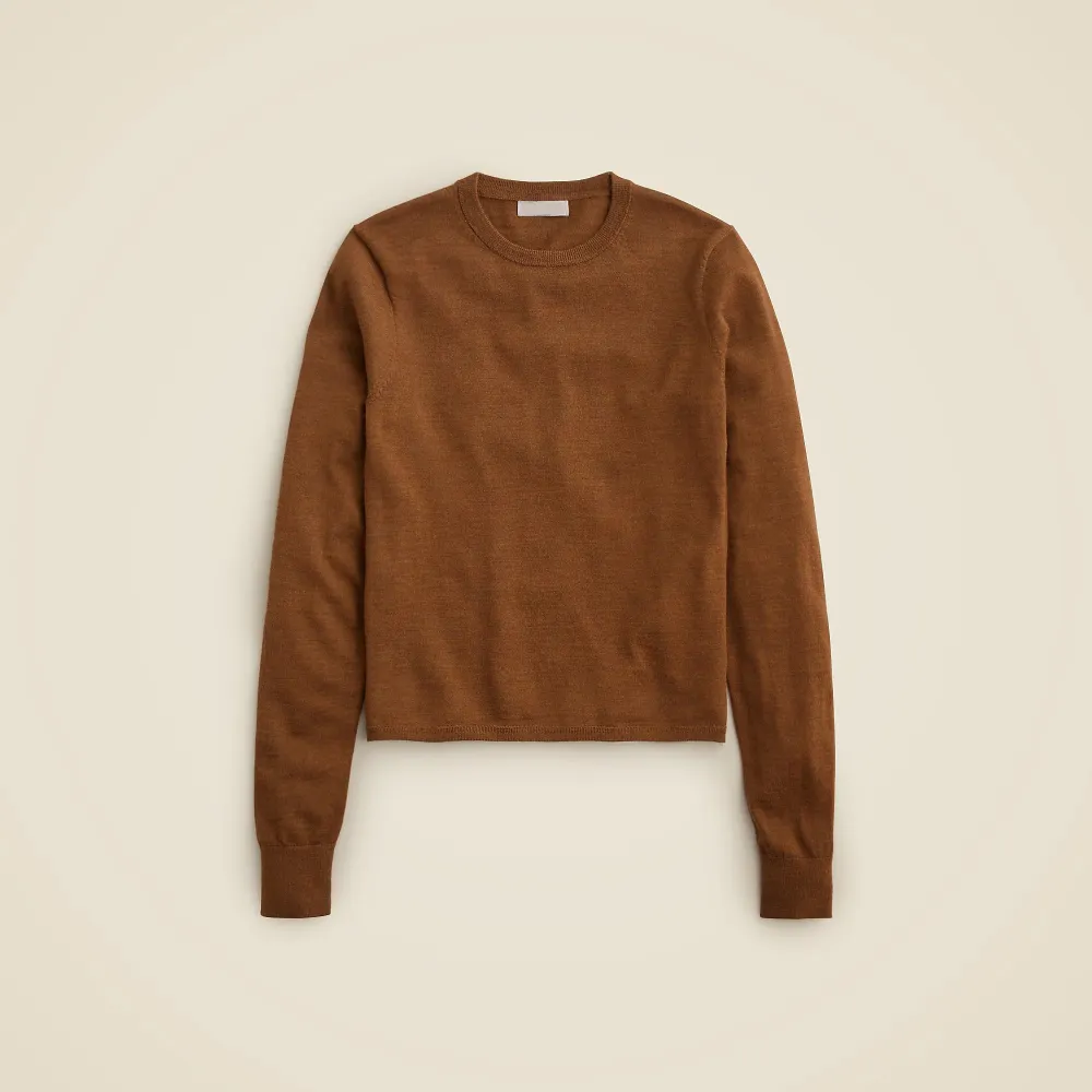 Ribbed Cashmere Cropped Crewneck Sweaters