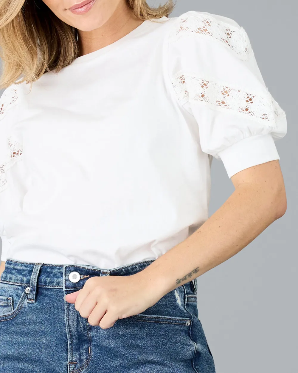 Charming White Pleaser Crochet Top