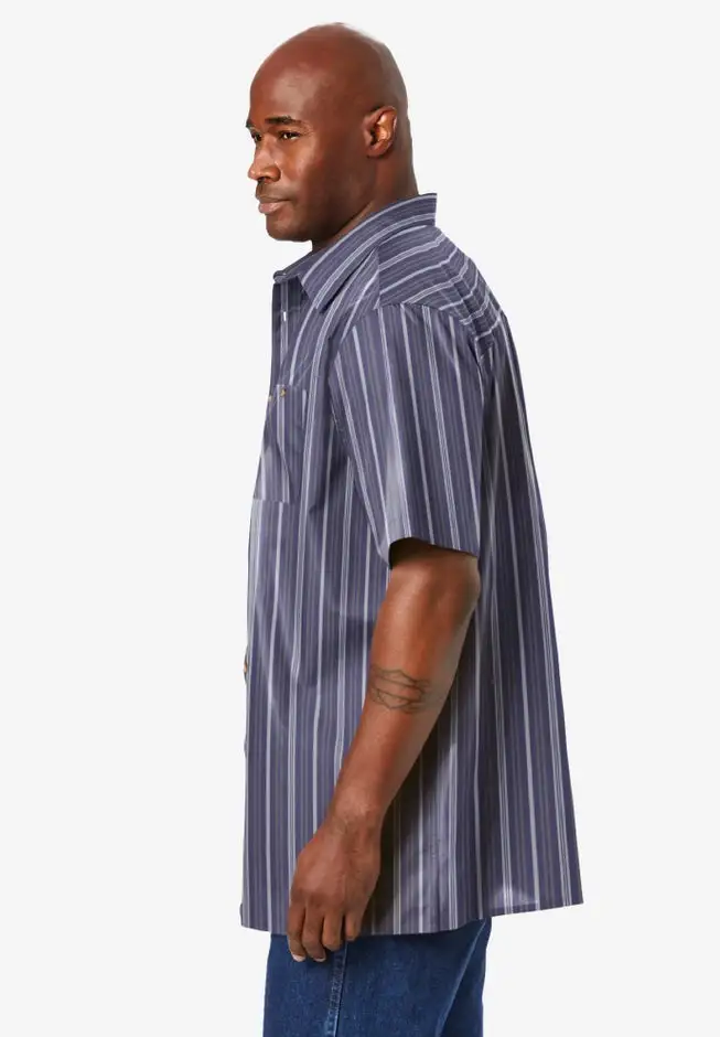 Striped Short-Sleeve Sport Shirt