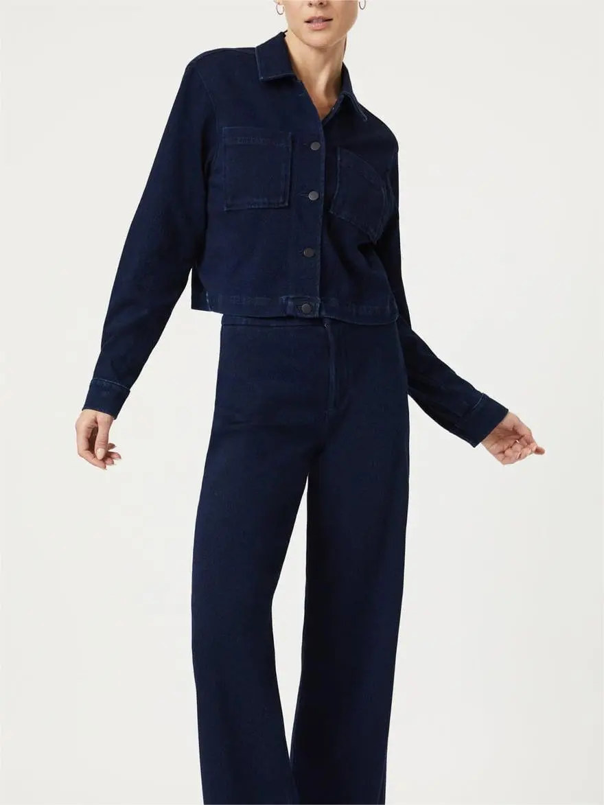 Regular Denim Black Jacket