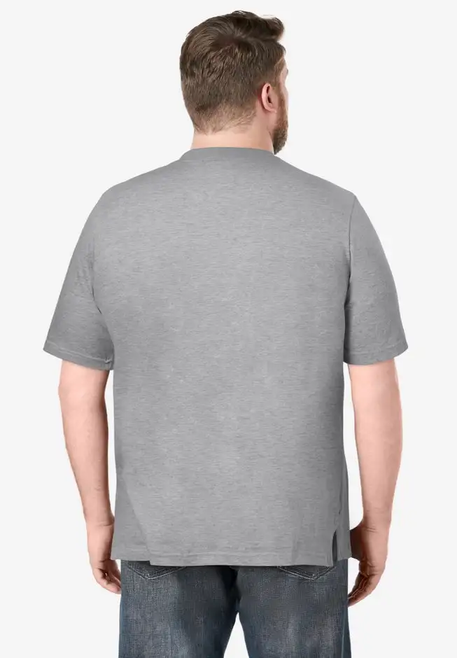 Shrink-Less Lightweight Henley T-Shirt