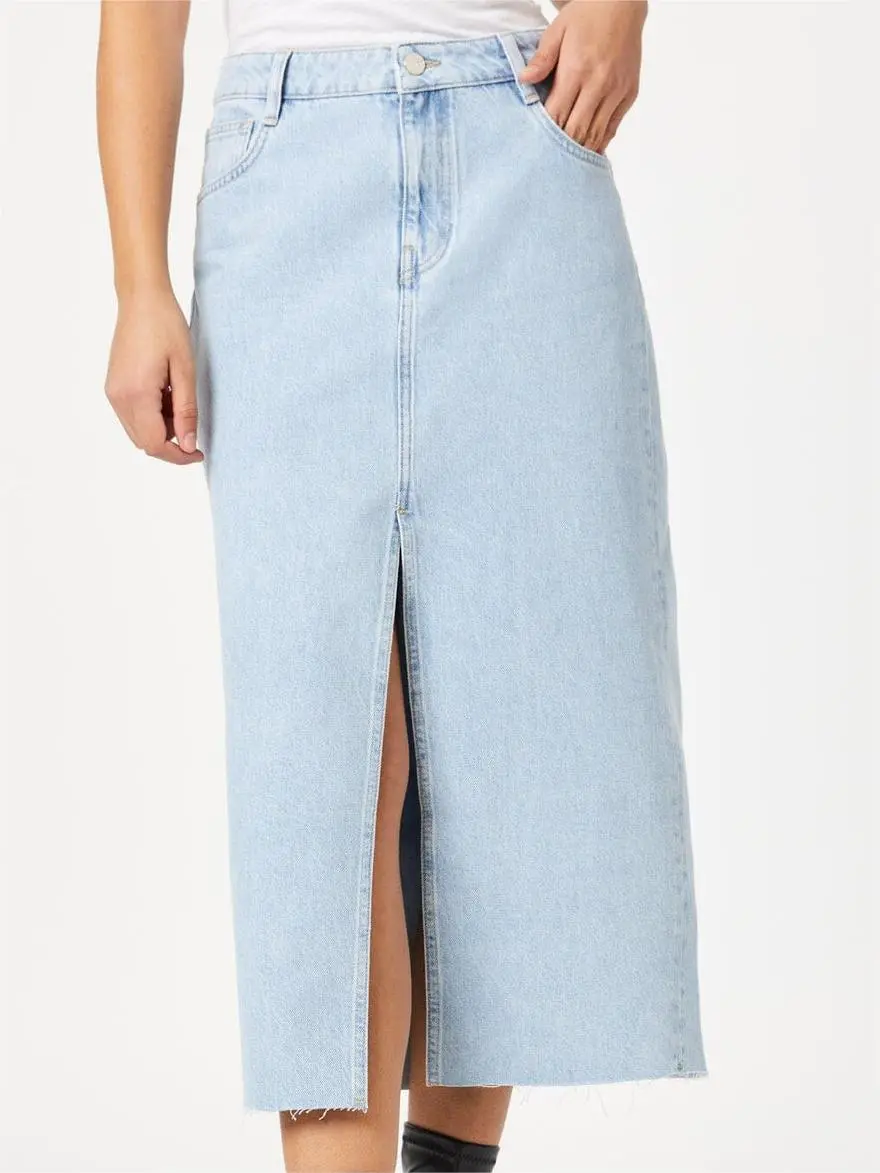 High Waist Denim Skirt