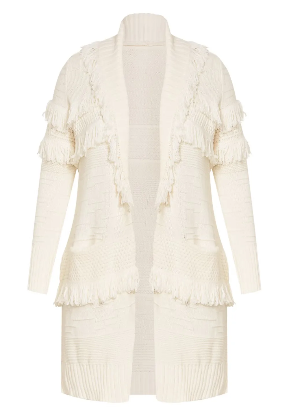 Tassel Solid Color Cardigan